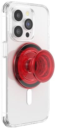 PopSockets Phone Grip for MagSafe, Magnetic Holder, Phone Stand, Red - Danger Red