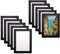 0XBIT Cadre Magnetique, 10 Pièce Cadre Photo Extérieur Étanche, Bord Noir Cadre D'Information Autocollant, Givrée A6 Affichage Aimanté Pochette Adhésive, pour les Affichages Muraux