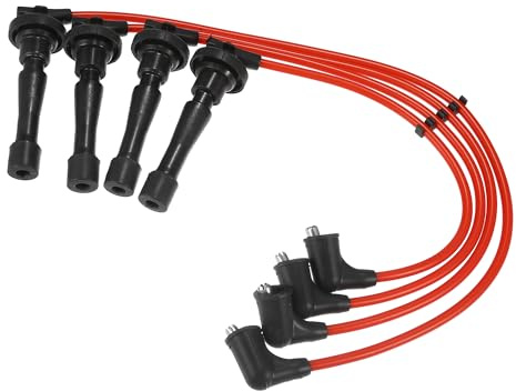 QUARKZMAN Cavi Bobina Candele per Auto, Cavo Fili Bobina di Accensione 6.7mm Adatto per Acura Integra 1996-2001 1.8L e per Honda CR-V 1997-2001 No.32700PHK003 - Confezione da 4