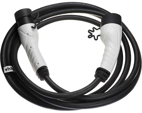 vhbw Ladekabel Typ 2 zu Typ 2 kompatibel mit Volvo XC90 Recharge Elektroauto, 3-phasig, 32 A, 22 kW, 5 m