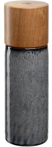 LEONARDO HOME Matera Gewürzmühle, 1 Stück, Pfefferstreuer mit Keramikmahlwerk, zeitloser Salzstreuer, hochwertige Mühlen für exotische Gewürze, stilvolle Keramikmühlen, Höhe 17,3 cm, anthrazit, 025439