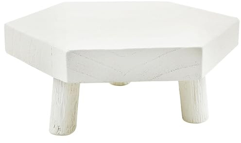 Wood Plant Stand Stool, Wood Stool Planter Stand Base Holder Hexagonal Flower Holder Pedestal, Home Decor for Potted Plants, Indoor Outdoor Succulents