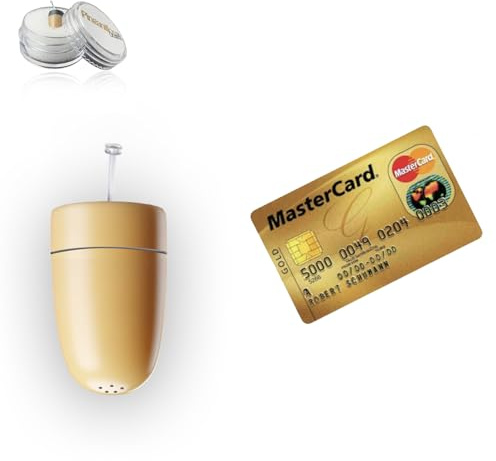 Pinganillosocultos - Auricolare per esami con carta di credito SIM - Auricolare spia invisibile senza fili per copiare gli esami. (Supermini Carne)