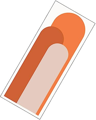 DECOMELODY Stickers Muraux Géométriques Autocollants Modernes en Pvc Auto-adhésifs Forte Adhérence pour Décoration Murale Salon et Chambre Couleur Orange