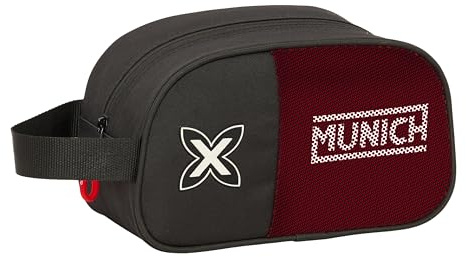 Safta MUNICH VULCAN - Medelstor skolväska för barn med handtag, barnväska, anpassningsbar till vagn, lätt att rengöra, bekväm och mångsidig, kvalitet och styrka, 26 x 12 x 15 cm, svart, M, Avslappnad