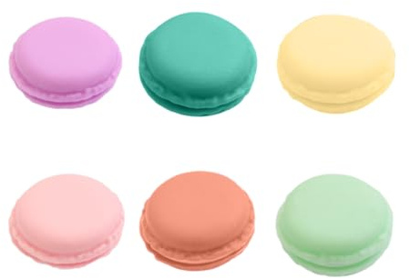 BEPSYOM 6 Pezzi Mini Scatole Macaron, Piccole Scatole per Gioielli, Ideali per Pillole, Orecchini, Anelli, Perle, Colorate