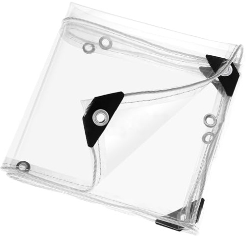 Bâche imperméable avec œillets - PVC-2x1m Transparente pour extérieur, Plantes, Serre, Jardin, Meubles, nichoir pour Animaux de Compagnie