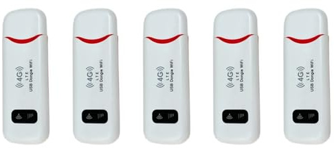 Uikdjgu 5X Dongle USB Inalámbrico 4G LTE, Punto de Acceso Móvil, Módem de 150Mbps, Tarjeta Sim, Enrutador de Banda Móvil, Mini Enrutador 4G para Coche Y Oficina