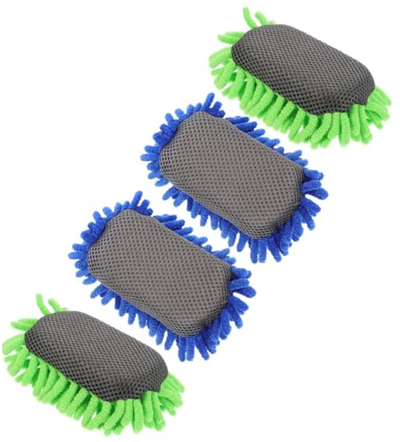 GARVALON 4Pcs Chenille Whiteboard Erasers Dry Erase Board Cleaning Tools Dust-reducing Sponge for Home Office Classroom Use Washable and Blackboard Rubbers