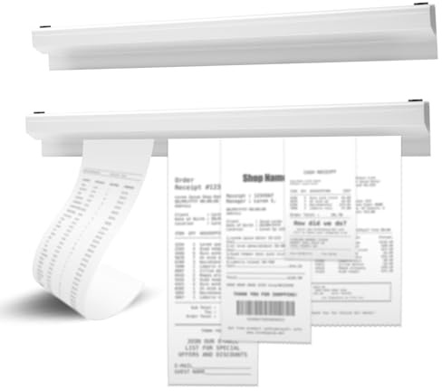 Klemmschiene Bonhalter Bonleiste Bonschiene Aluminium, 30cm 2 Stück | Selbstklebend Klemmleiste Zettelhalter Bestellhalter Gastronomie Notizzettel für Hold Orders, Küche Ticket, Bar, Bestellung
