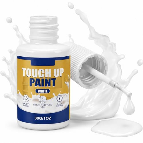 White Touch Up Paint Pen for Walls Furniture Wood & Radiator, Fast Drying | White Enamel Paint for Scratches, Chips & Marks, Multi-Surface White Gloss Paint for Skirting Boards, Doors & Ceilings