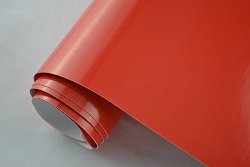 Neoxxim 6.27€/m2 Auto Folie - rot glanz glänzend - 1 x 1,5 meter - selbstklebend BLASENFREI flexibel Car Wrapping Klebefolie folieren