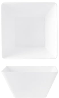 H&H Pengo 8716621 Alta Insalatiera Quadra, Melammina, 21 cm, Bianco, Melamina