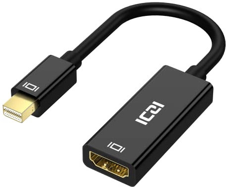 ICZI Adattatore da Mini DisplayPort a HDMI, cavo placcato oro da Mini DP a HDMI (Thunderbolt 2 a HDMI) per MacBook, Chromebook Pixel, Surface Pro, HDTV, monitor, proiettori e altro ancora