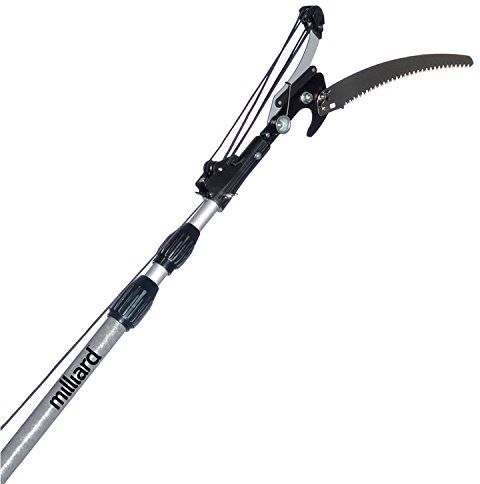 Milliard 6-16 Foot Extendable Pole Pruner, Pole Saws for Tree Trimming With 3-Sided Blade for Precise Branch Cutting and Maximum Reach - Tree Trimming Tool - Pruning Saws for Trees