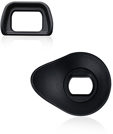 JJC Augenmuschel für Son. Alpha A6300 A6000 NEX-7 NEX6 Kamerasucher, 2 Pack | Ersetzt Son. FDA-EP10 Okular|Weiches Silikon|360° drehbar|Blockiert Streulicht|Schutz vor Stößen & Kratzern