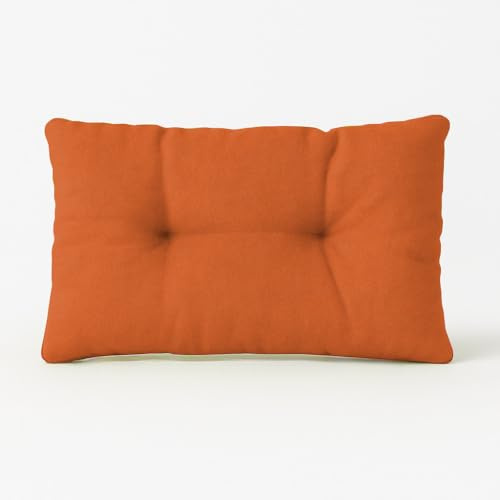 chilly pilley Cojín De Salón Cojines De Sillón De Ratán Tapicería De Ratán Conjunto De Salón De Ratán Cojín De Asiento Acolchado (cojín de Respaldo 60x40, Naranja)