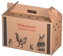 Caja de transporte para animales pequeños (10 unidades, 3 tamaños, M - 477 x 233 x 295 mm)
