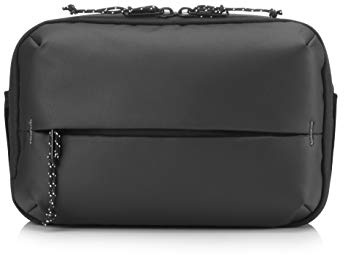 HP - PC Sac banane sport pour appareils électroniques, détails réfléchissants, tissu imperméable, bandoulière réglable, double poignée, noir