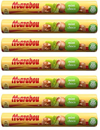 Marabou Mintchoko Mjölkchoklad - Original Schwedisch Milchschokolade Rolle 78g x 7 Stück