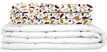 Gravity Therapiedecke Gewichtsdecke Incl. Baumwolle-Bezug Schlaufen Bezugssystem mit Reißverschluss - Zauberei Edition - Schwere Decke für Erwachsene/Jugendliche 135x200cm 4 kg