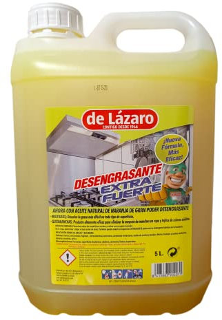 Desengrasante Extra Fuerte con perfume. Con aceite natural de naranja.Envase 5 litros.
