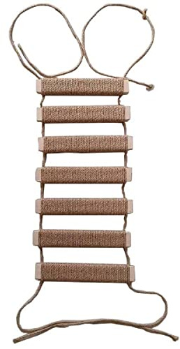 SGLTY Katzen-Kletterleiter, Wandmontage, Katzensteg, Massivholz, Haustiermöbel, Katzen-Hanfkäfig, Sisalseil-Regale, Kätzchenspielzeug, Baumturm (Sisalleiter 50 cm)