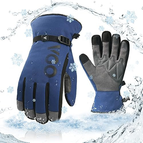 Vgo... 1 Paar Wasserdichte Winter-Arbeitshandschuhe，Sicherheitshandschuhe für Kaltes Wetter, LKW-Fahrer, Tiefkühlarbeit -20℃/-4°F (SL7761FLWP)