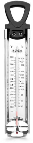 BrandNewCake® Termómetro de Azúcar de Acero Inoxidable 30cm - Rango de Medición 40 a 200°C - Termómetro de Cocina Ideal para Repostería y Caramelos