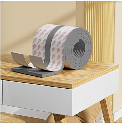 XPLKQXE Kantenschutz Schaumstoff, Kantenschutz Für Glastische, Platten & -kommoden, Eckschutzprofil Garagen, Wandschutz Garage Selbstklebend Tisch Möbel Ecke (Farbe : Grey, Größe : 16.4ft/5m)