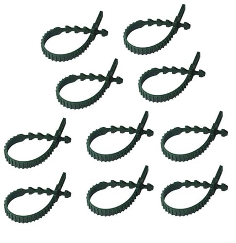 Oniissy 10PCS Adjustable Tree Ties - Heavy Duty Soft Rubber Plant Support Straps - 24cm Length - Promotes Growth - Garden Tie Supplies