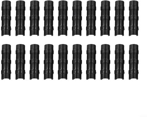 Clip per pellicola serra, 20 morsetti per serra, kit di morsetti per telaio e asta per serra (nero, 20 mm)