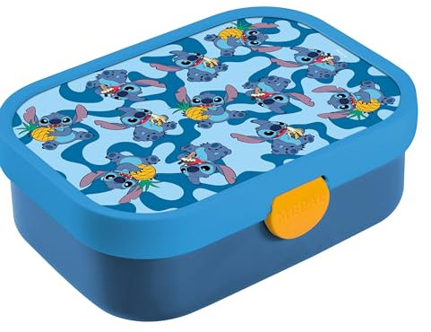 Mepal - Porta Pranzo Campus - Porta Pranzo Bento per Bambini - Porta Pranzo con Scomparto Bento e Forchetta - Con Chiusura a Clip - Senza BPA e Lavabile in Lavastoviglie - 750 ml - Stitch