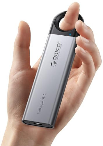 ORICO 512 GB extern SSD upp till 500 MB/s, hängande håldesign bärbar Solid State-enhet, Plug and Play, USB C&A 2-i-1-kabel, tillförlitlig lagring för Typ-C-smartphone, surfplattor, bärbara datorer -