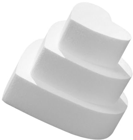 PERSELOSO 3piezas Modelo De Espuma De Corazón Para Decoración De Pasteles Fondant y Práctica De Decoración Bodas y San Valentín