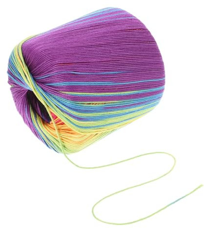 DOITOOL Häkelgarn Baumwolle 133m Mehrfarbiges Farbverlaufsgarn Weich Vielseitig Für Handstricken Schals Mützen Handschuhe Selbstgemacht