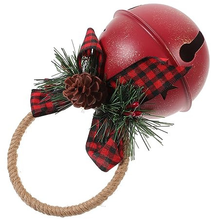 VICASKY Retro Weihnachtsglocke Aus Eisen Mit Aufhängering Weihnachtsbaumanhänger Und Türanhänger Rot Vintage Für Wand Und Türdekoration Zur Weihnachtsstimmung
