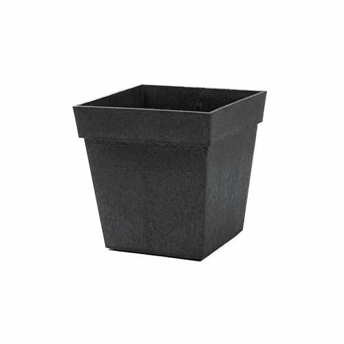 Green Hobby Multy Home Pot de Fleur Carré Extérieur Résistant aux Intempéries Réservoir d'eau Intégré 33 x 30 cm Ardoise Symphony