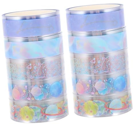 Veemoon 10rollen Boxen Pet Washi Klebeband Transparent Dekoratives Klebestreifen Für Scrapbook Diy Kreative Bastelprojekte Geschenkverpackung