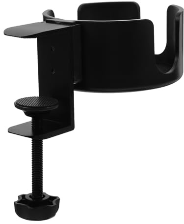 JUMPLAWN Portavasos Clip para Mesa Portavasos Lateral De Escritorio Soporte para Tazas Clip para Escritorio De Oficina Casa De Mesa Multiusos