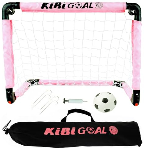 KiBiGOAL Fussballtor Kinder Fußballtor Indoor Faltbares Fussballtor 60x45cm/90x60cm/115x80cm Klappbar Fußballtor Mini- Fussballtore für Garten Kinder - Kleines Fussballtor für Indoor und Outdoor