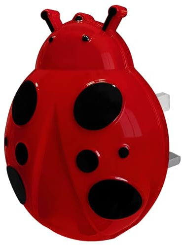 LED Night Light with Auto Sensor, Ladybird Design, Red Glow, Plug in, A62R