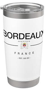 Bordeaux Francia vacanza a Bordeaux Regalo Bordeaux Bicchiere termico in acciaio inox doppia parete