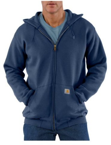 Carhartt K122 Sweatshirt à capuche avec fermeture Éclair avant, 38/39 (S), bleu marine