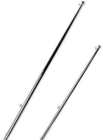 Osculati Flaggenstock VA-Stahl, Hochglanz.mKugelkopf 1200mm