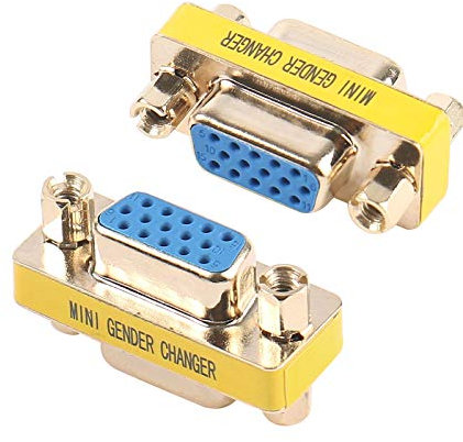 BENFEI Accoppiatore VGA/SVGA HD15 femmina a femmina con placcato oro, confezione da 2