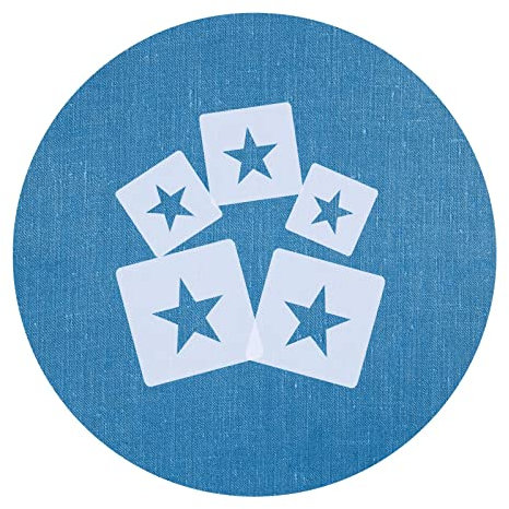 Motiv Schablonen Set • 5 einzelne Sterne • 1 cm, 2cm, 3cm, 4cm, 5cm groß