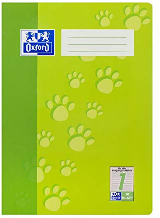 Oxford 100050400 Heft A4 / 16 Blatt Lineatur 1 (5er Pack)