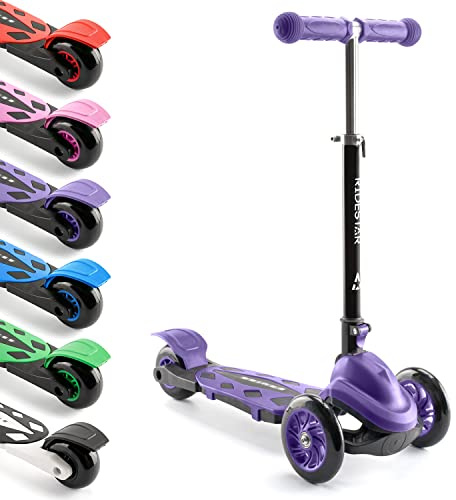 ToyStar Cruise 3 Wheel Tri Scooter, Easy Folding System, Height Adjustable Handlebars, Tilt To Turn Steering, Kids Aged 3+ Years