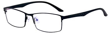 ALWAYSUV Lunettes rétro classiques noires TR90 plein format myopie myopie avec lentille transparente pour homme/femme, Noir , 1 Stück (1er Pack)